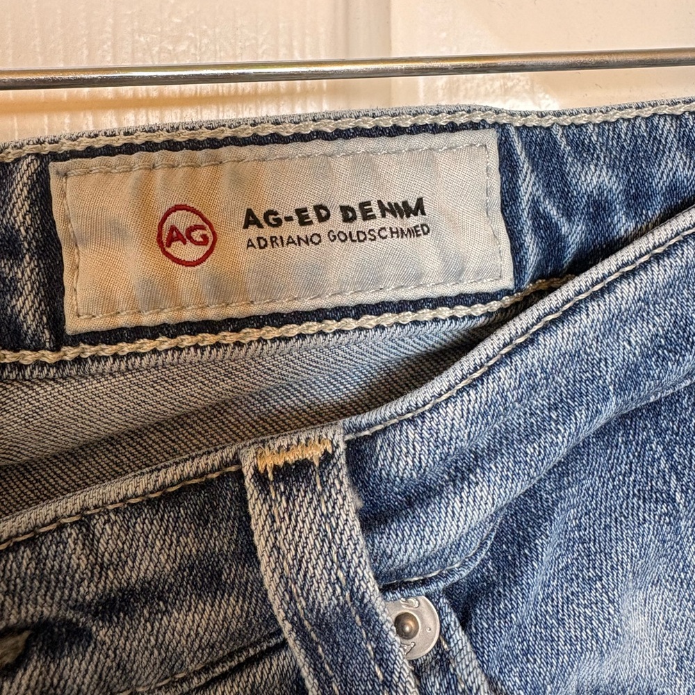 AG Adriano Goldschmied Blue Slim Cigarette Leg Jeans Elevated Denim Size 29R - Picture 3 of 9